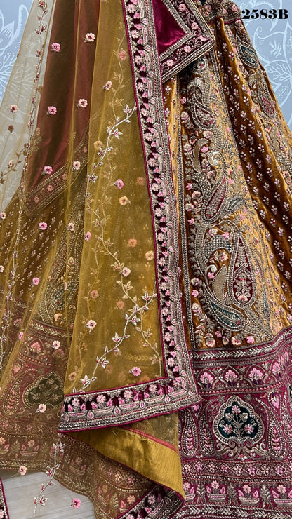 2583 Anjani Art Velvet Bridal Lehenga Choli
