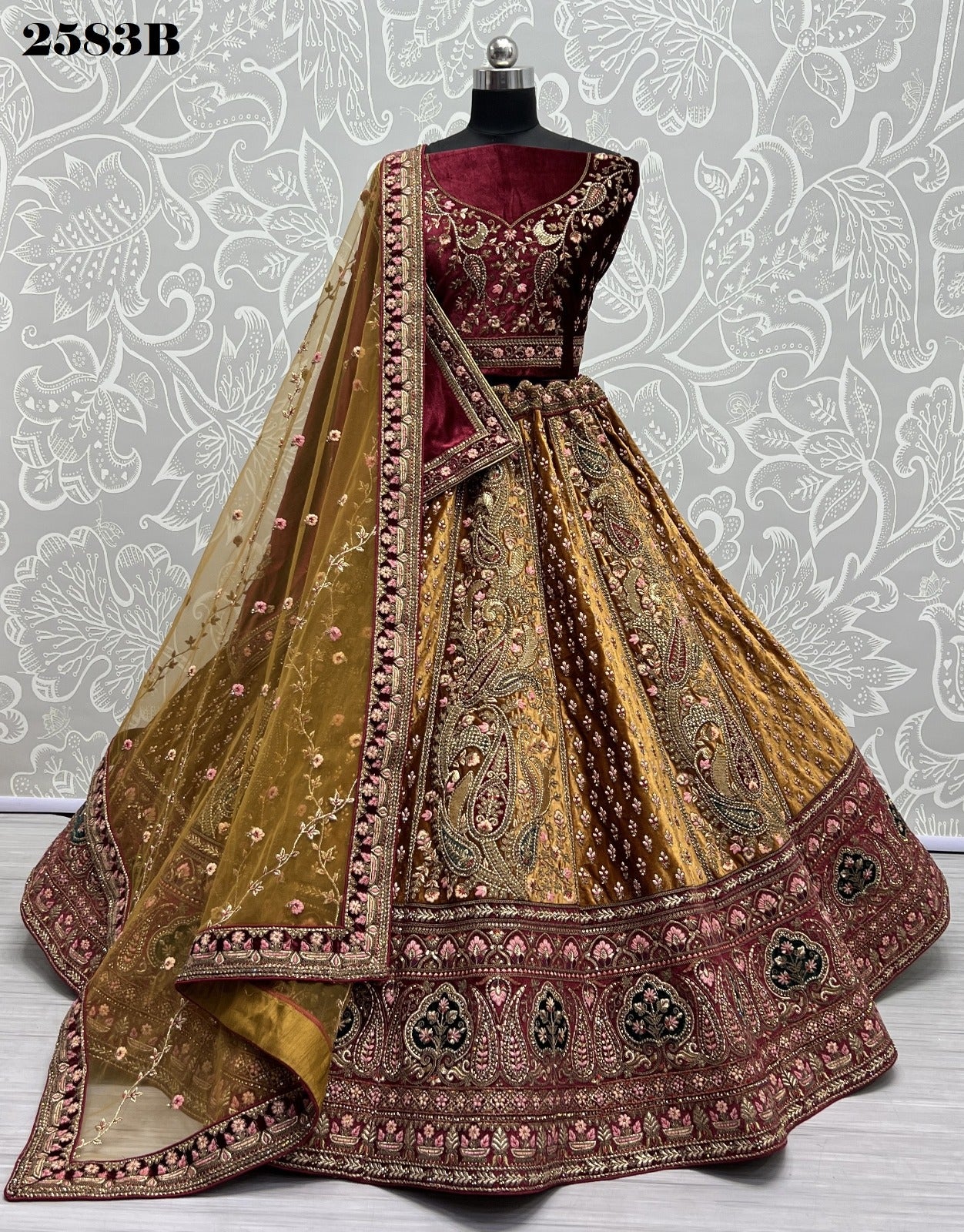 2583 Anjani Art Velvet Bridal Lehenga Choli