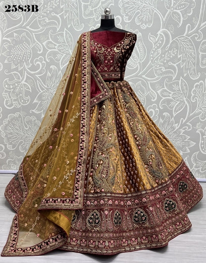 2583 Anjani Art Velvet Bridal Lehenga Choli