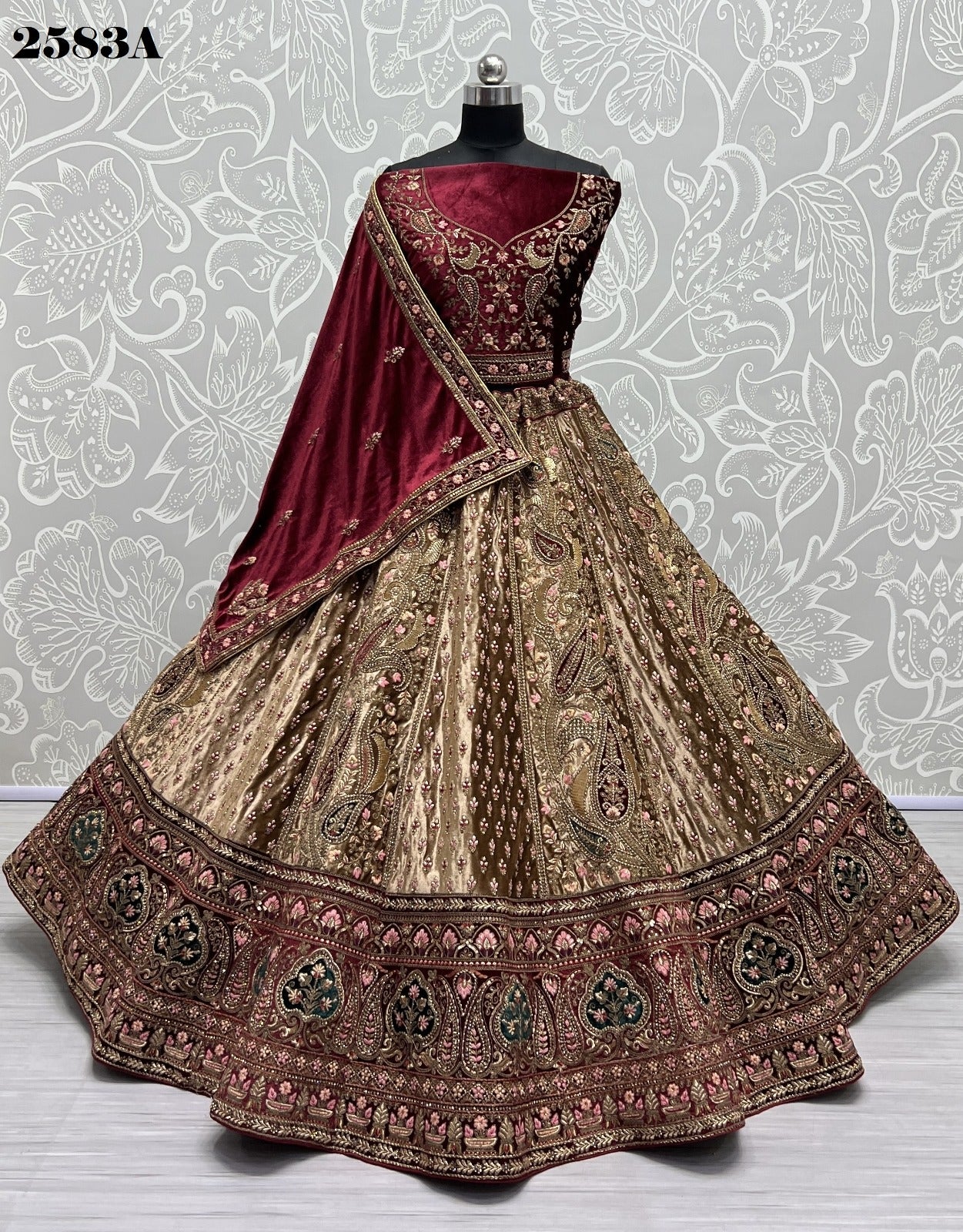 2583 Anjani Art Velvet Bridal Lehenga Choli