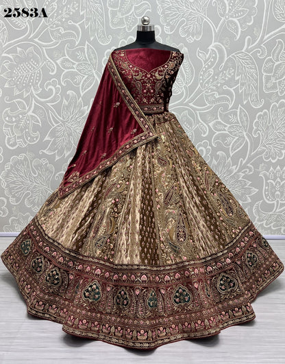 2583 Anjani Art Velvet Bridal Lehenga Choli