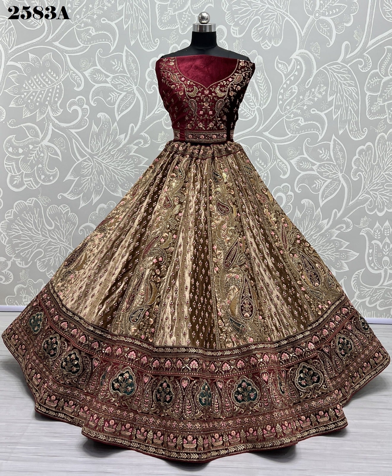 2583 Anjani Art Velvet Bridal Lehenga Choli