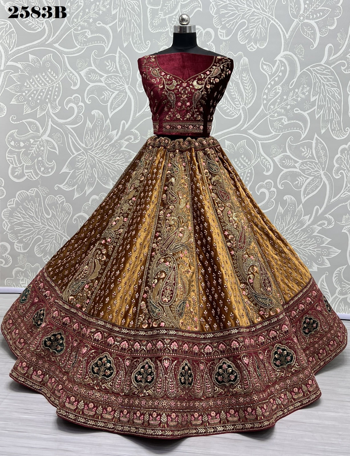 2583 Anjani Art Velvet Bridal Lehenga Choli