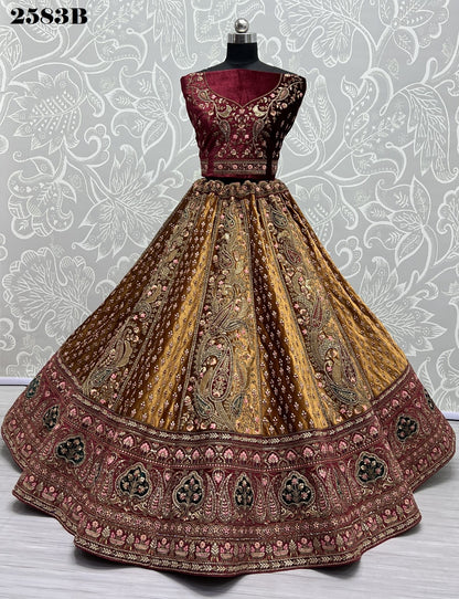 2583 Anjani Art Velvet Bridal Lehenga Choli