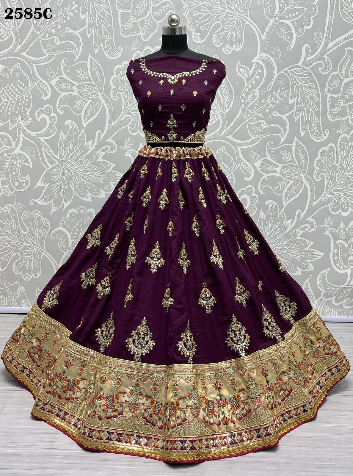 2585 Anjani Art Dola Silk Lehenga Choli