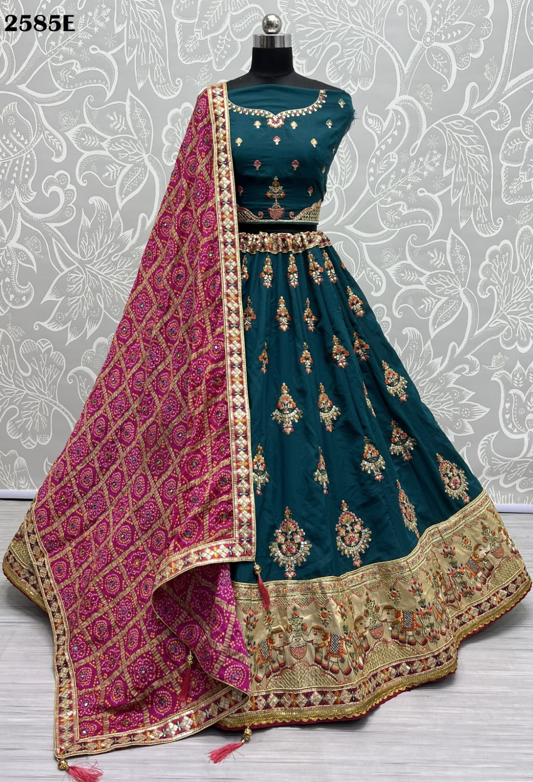 2585 Anjani Art Dola Silk Lehenga Choli