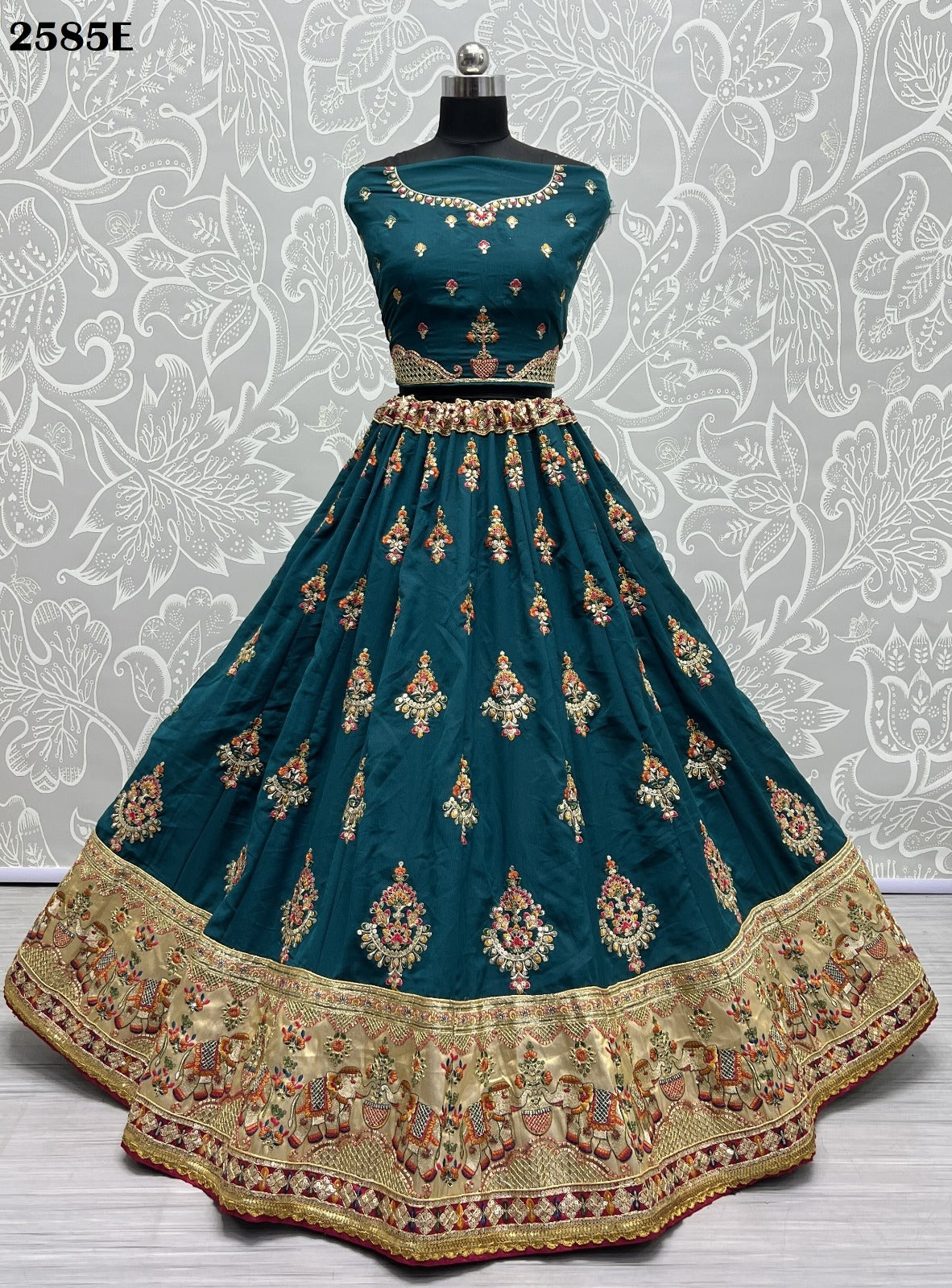2585 Anjani Art Dola Silk Lehenga Choli