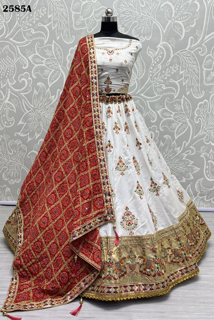 2585 Anjani Art Dola Silk Lehenga Choli