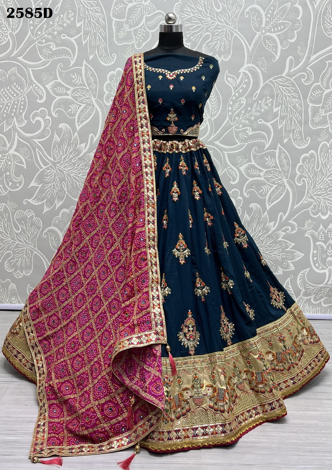 2585 Anjani Art Dola Silk Lehenga Choli