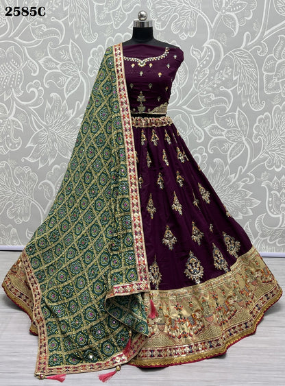2585 Anjani Art Dola Silk Lehenga Choli