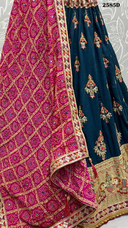 2585 Anjani Art Dola Silk Lehenga Choli