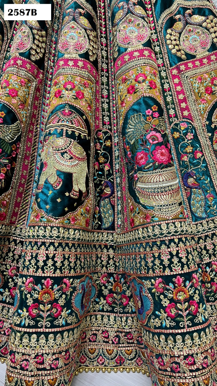 2587 Anjani Art Velvet Bridal Lehenga Choli