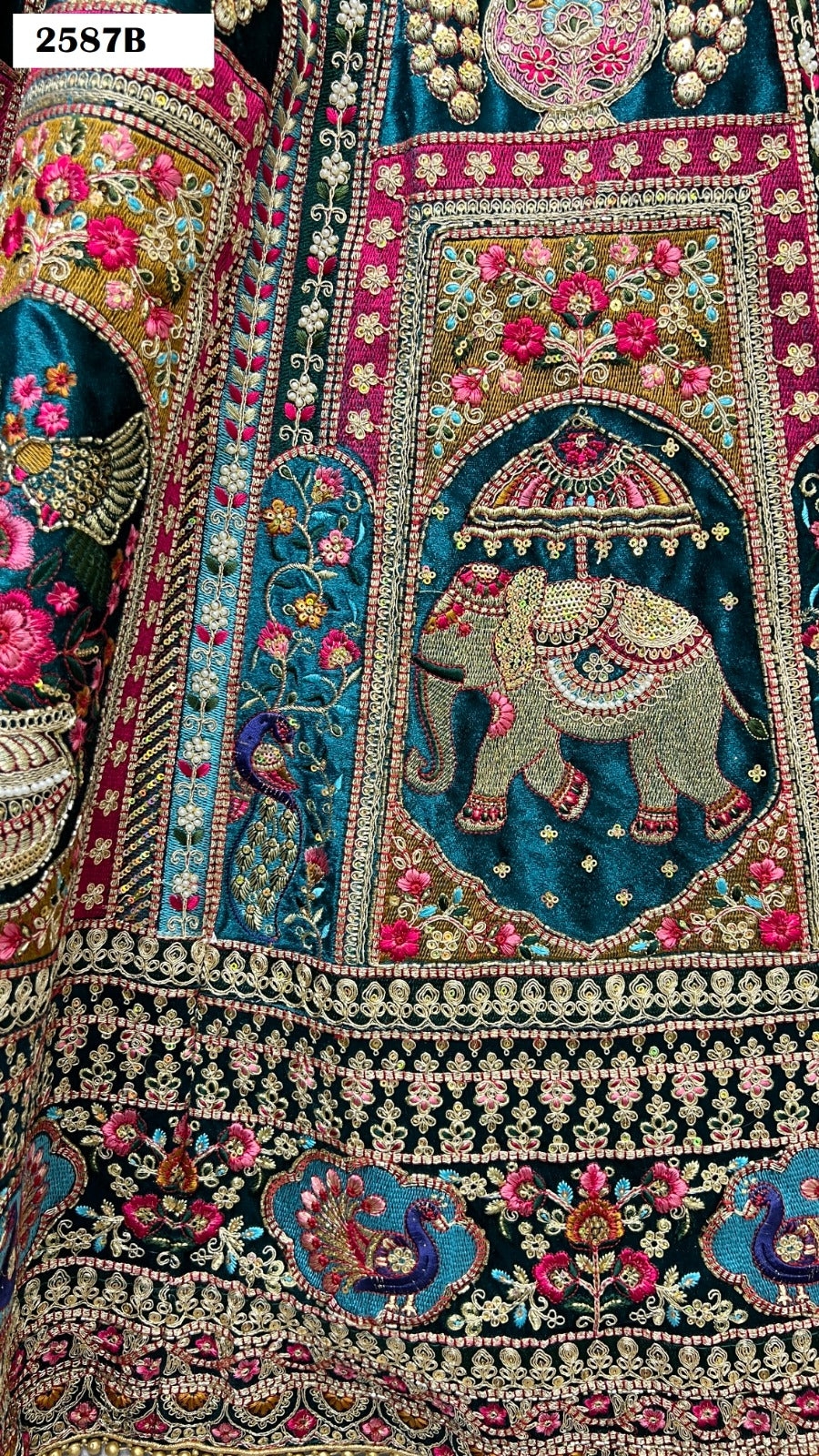 2587 Anjani Art Velvet Bridal Lehenga Choli