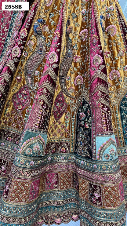 2588 Anjani Art Velvet Bridal Lehenga Choli