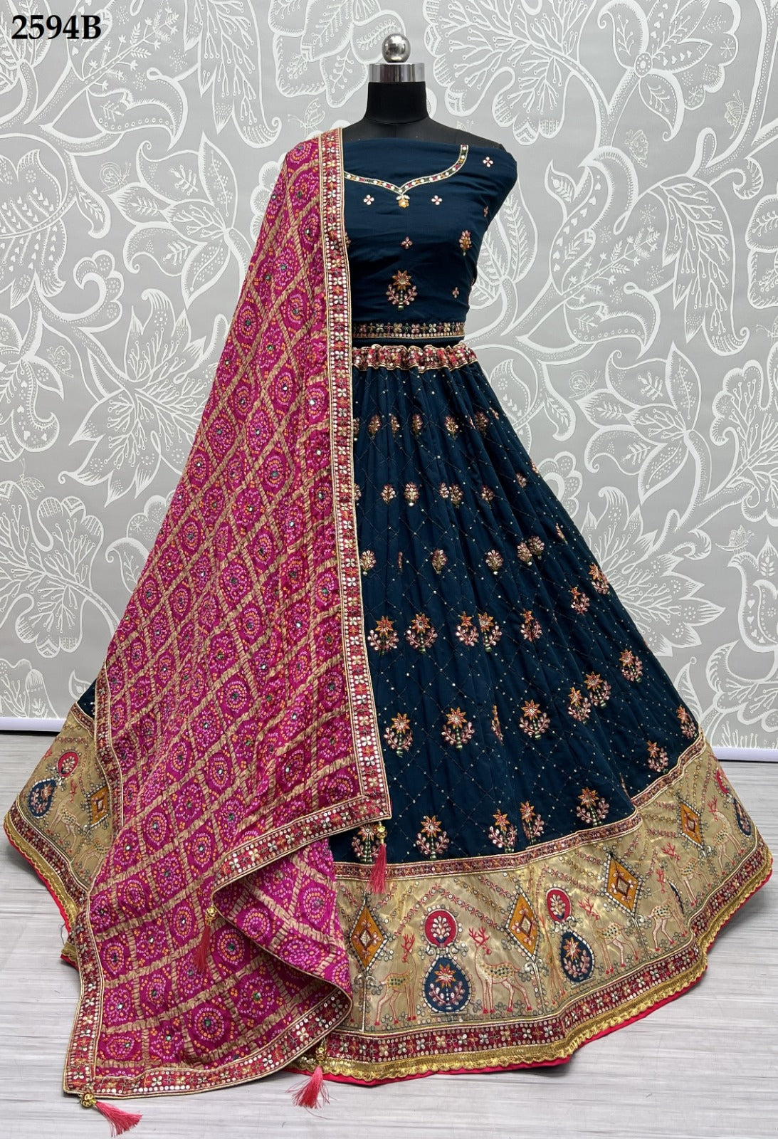 2594 Anjani Art Silk Lehenga Choli