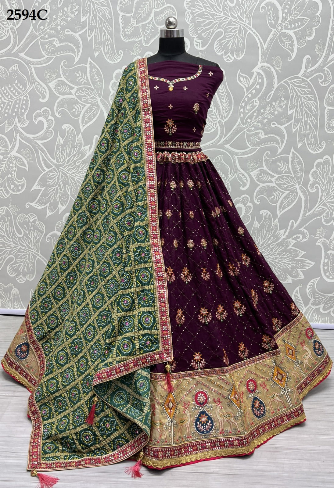 2594 Anjani Art Silk Lehenga Choli