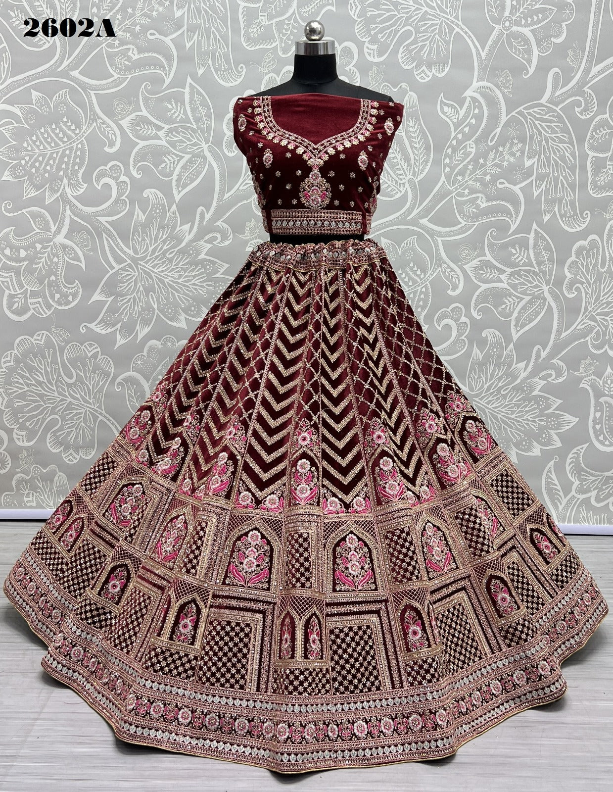 2602 Anjani Art Velvet Lehenga Choli