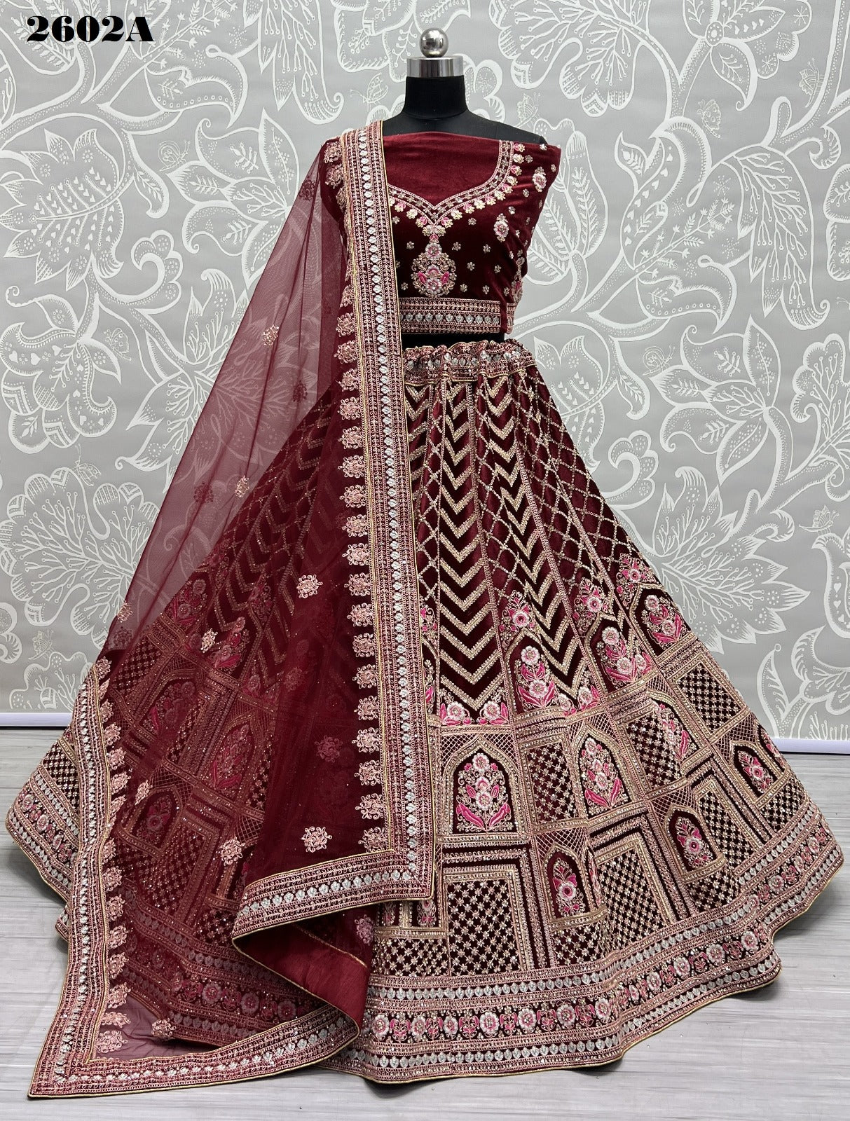 2602 Anjani Art Velvet Lehenga Choli