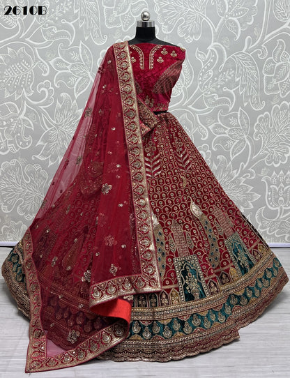 2610 Anjani Art Velvet Bridal Lehenga Choli