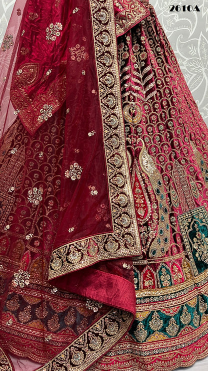 2610 Anjani Art Velvet Bridal Lehenga Choli