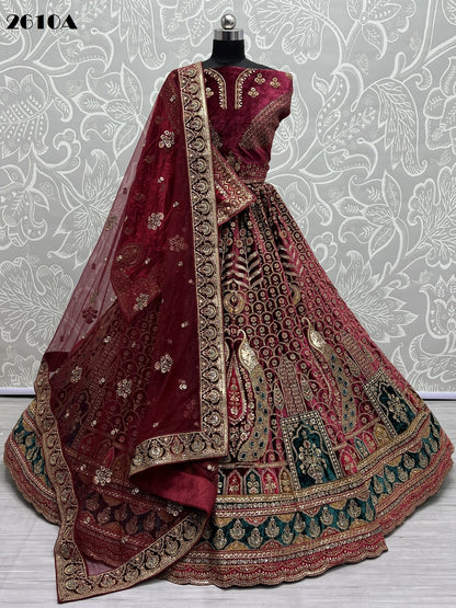 2610 Anjani Art Velvet Bridal Lehenga Choli