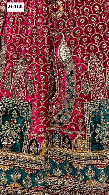 2610 Anjani Art Velvet Bridal Lehenga Choli