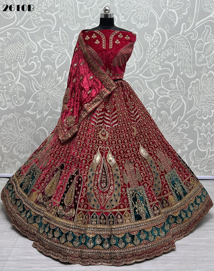 2610 Anjani Art Velvet Bridal Lehenga Choli
