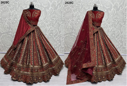 2625 Anjani Art Velvet Bridal Lehenga Choli