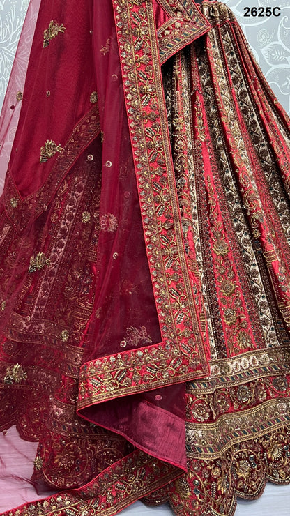 2625 Anjani Art Velvet Bridal Lehenga Choli