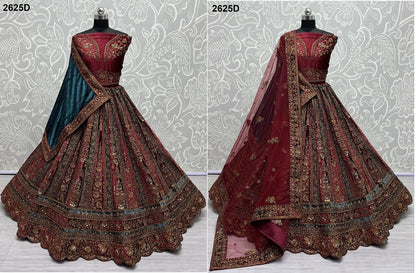 2625 Anjani Art Velvet Bridal Lehenga Choli