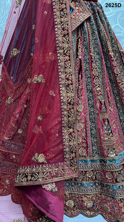 2625 Anjani Art Velvet Bridal Lehenga Choli