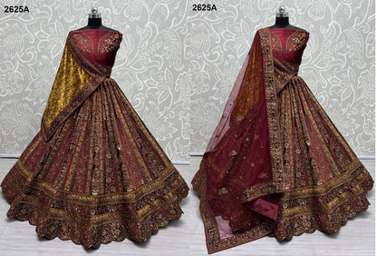 2625 Anjani Art Velvet Bridal Lehenga Choli