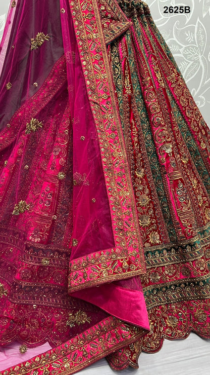 2625 Anjani Art Velvet Bridal Lehenga Choli