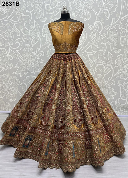 2631 Anjani Art Velvet Bridal Lehenga Choli