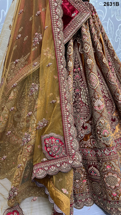 2631 Anjani Art Velvet Bridal Lehenga Choli
