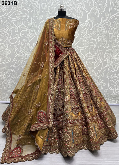 2631 Anjani Art Velvet Bridal Lehenga Choli