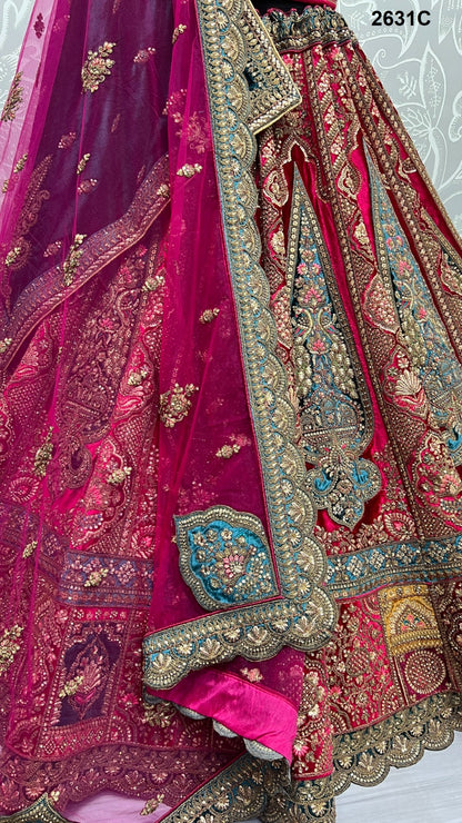 2631 Anjani Art Velvet Bridal Lehenga Choli