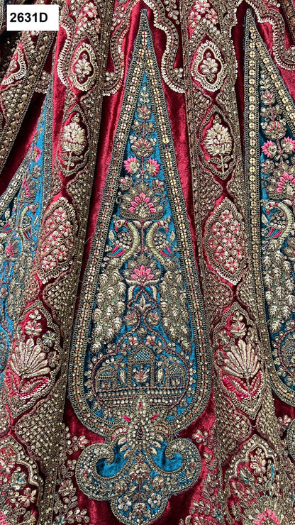 2631 Anjani Art Velvet Bridal Lehenga Choli
