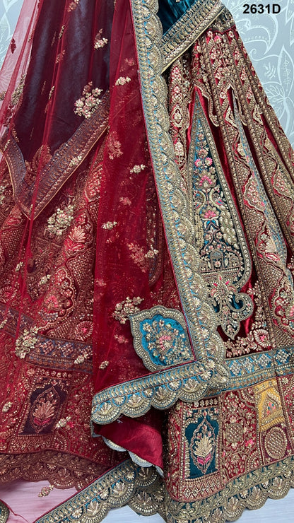 2631 Anjani Art Velvet Bridal Lehenga Choli