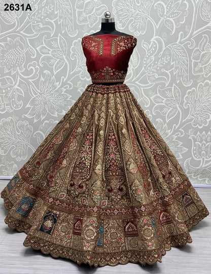 2631 Anjani Art Velvet Bridal Lehenga Choli