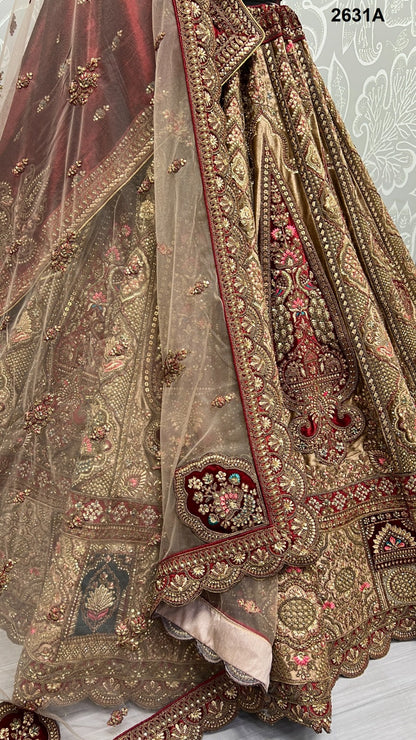 2631 Anjani Art Velvet Bridal Lehenga Choli