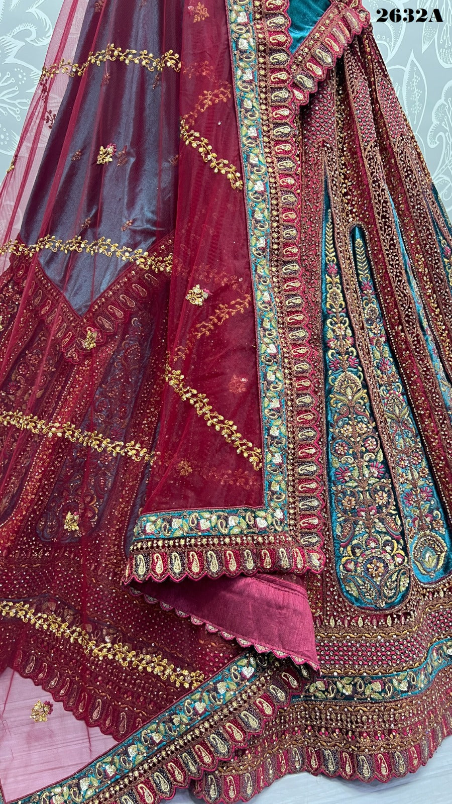 2632 Anjani Art Velvet Bridal Lehenga Choli