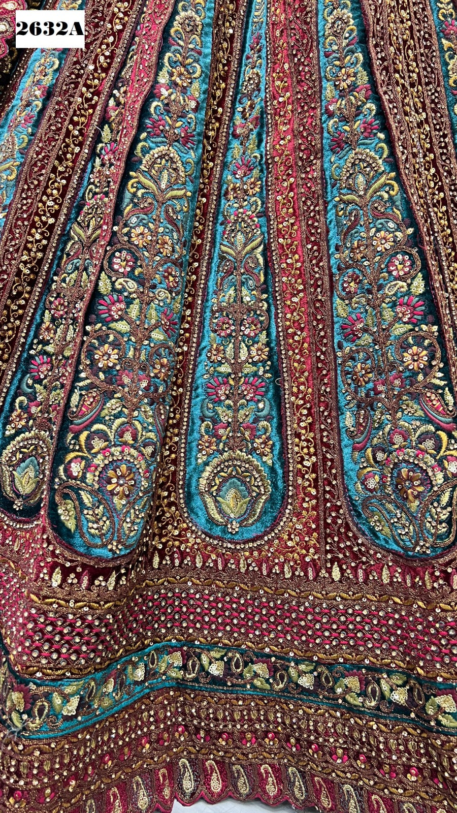 2632 Anjani Art Velvet Bridal Lehenga Choli