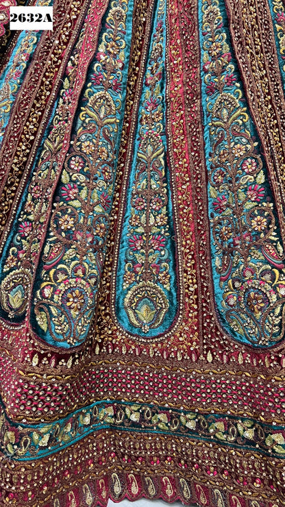 2632 Anjani Art Velvet Bridal Lehenga Choli