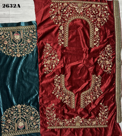 2632 Anjani Art Velvet Bridal Lehenga Choli