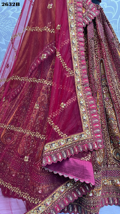 2632 Anjani Art Velvet Bridal Lehenga Choli