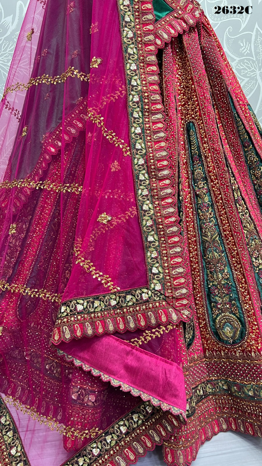 2632 Anjani Art Velvet Bridal Lehenga Choli