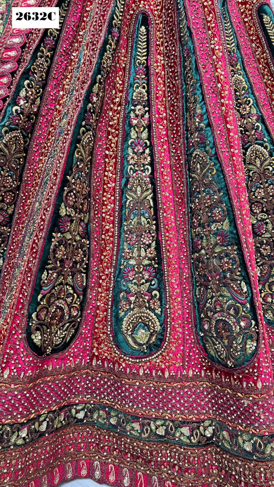 2632 Anjani Art Velvet Bridal Lehenga Choli