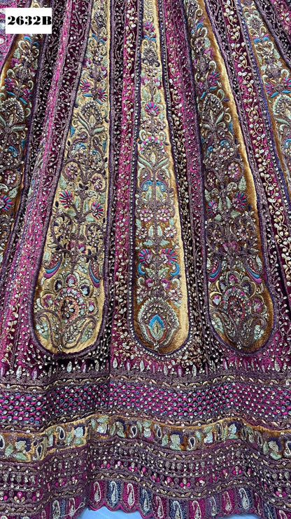 2632 Anjani Art Velvet Bridal Lehenga Choli