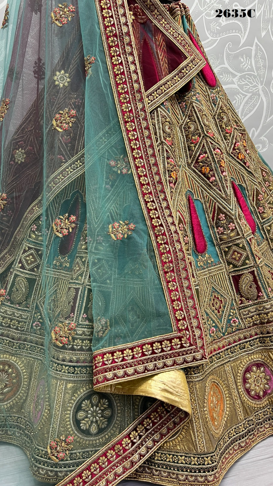 2635 Anjani Art Heavy Net Bridal Lehenga Choli